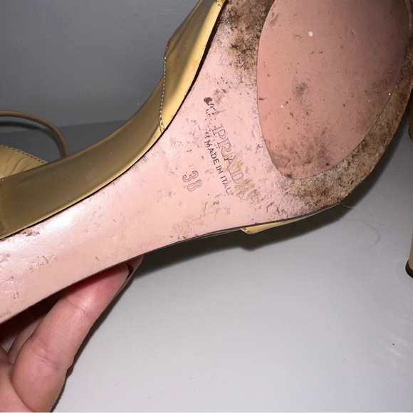 Prada Nude Wedge Heels 38 - Picture 8 of 8